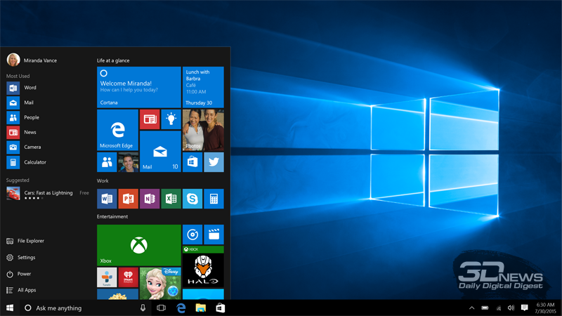 Крупным планом: 25 отличительных особенностей Windows 10