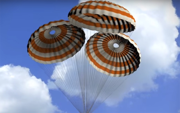 Начаты испытания парашютной системы для космического корабля «Федерация»