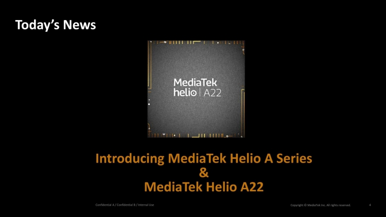 MediaTek запустила новую серии процессоров Helio A и рассказала подробнее об A22