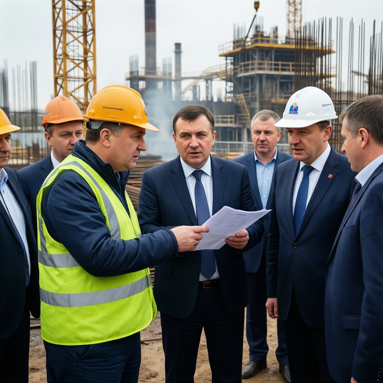 Александр Хинштейн посетил строительство завода горячебрикетированного железа в Самарской области Александр Хинштейн посетил строительство завода горячебрикетированного железа в Самарской области